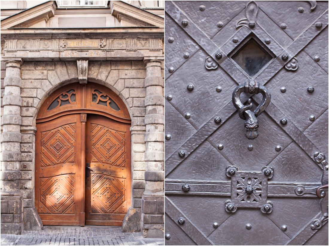 Old doors of Prague