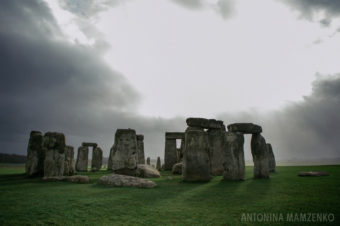 storm clearning over stonehenge