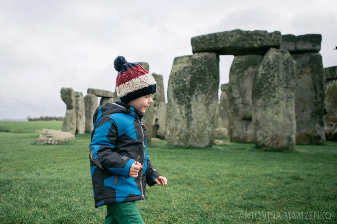 exploring stonehenge in winter