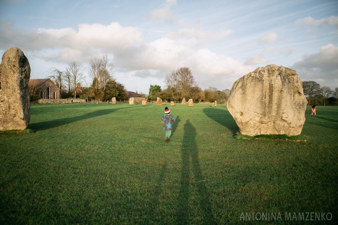 exploring avebury stone circle with kids
