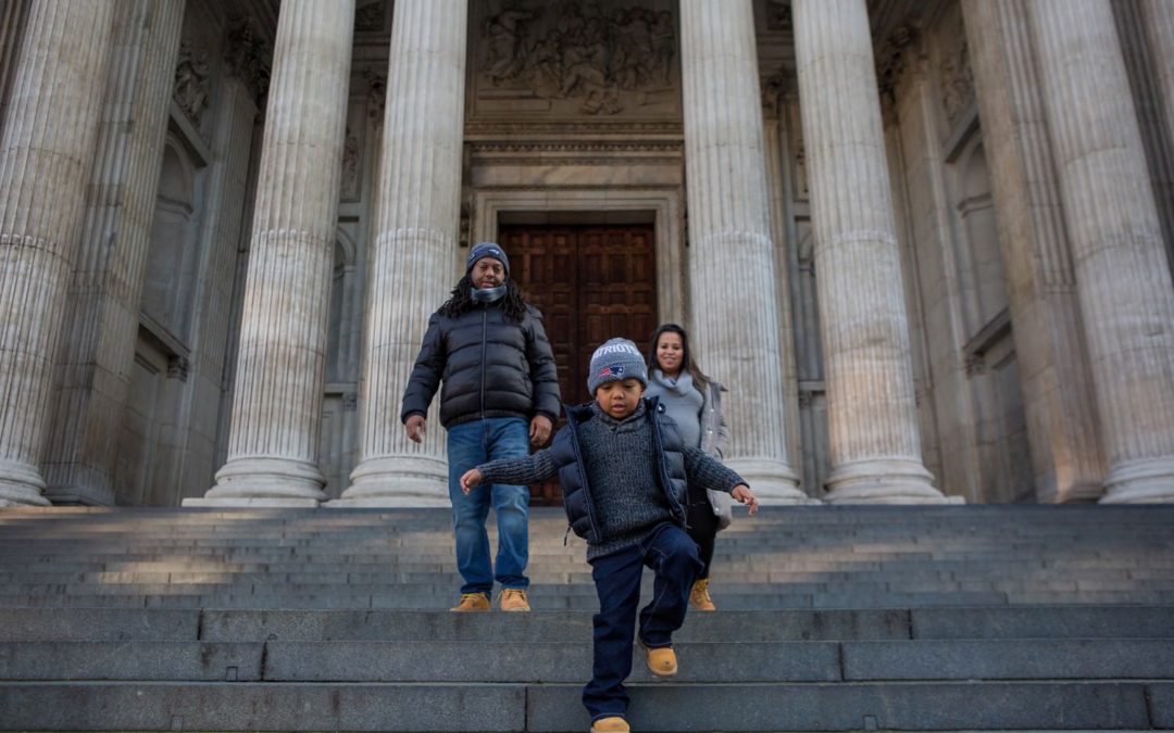 A winter family vacation photoshoot in London